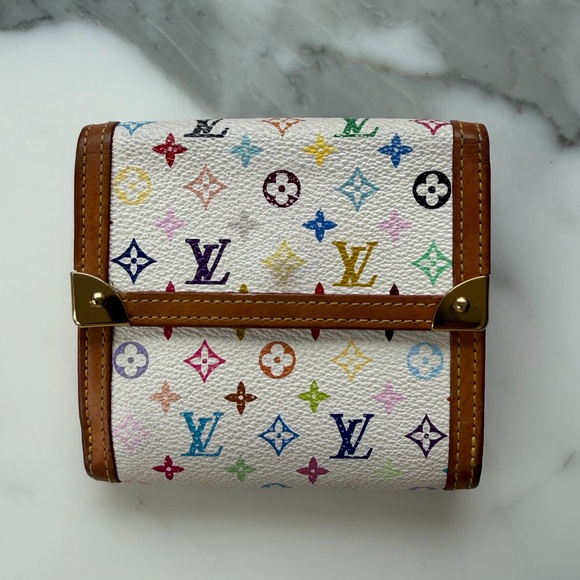 Louis Vuitton Handbags - Louis Vuitton Murakami Multicolor White Elise Wallet Y2K Vintage